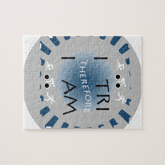 I Tri deshalb bin ich Triathlon Puzzle (Horizontal)