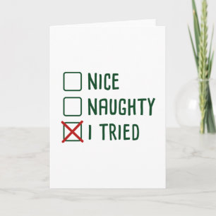 I Tried Feiertagskarte