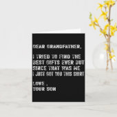 I Tried To Find The Funny Grandfather Day Mens Karte (Gelbe Blume)