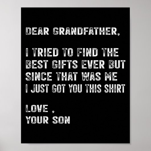I Tried To Find The Funny Grandfather Day Mens Poster (Vorne)