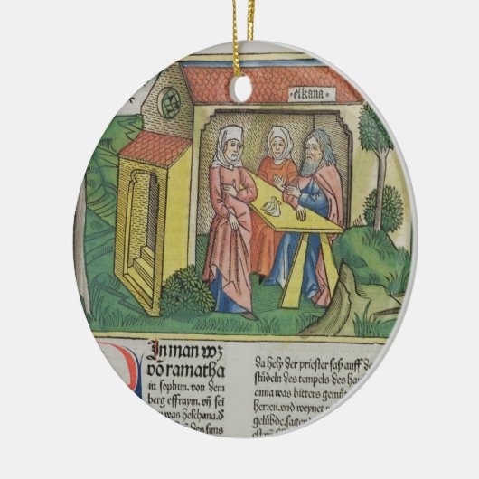 I tröstet Samuel-1:8 Elkanah Hannah, vom 'NU Keramikornament (Links)