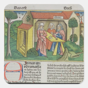 I tröstet Samuel-1:8 Elkanah Hannah, vom 'NU Quadratischer Aufkleber