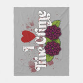 I ❤️ True Crime!–Black Dahlia Flower Design Fleecedecke (Vorderseite)