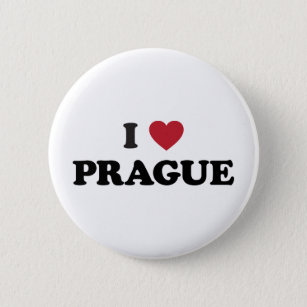 I Tschechische Republik Herz-Prags Button