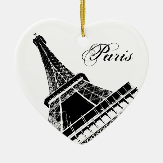 I Turm Liebe-Paris Eiffel Keramikornament (Vorne)