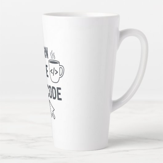 I Turn Coffee Into Code - Funny Programmer Quote Milchtasse (Rechts)