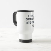 I Turn Coffee Into Code - Funny Programmer Quote Reisebecher (Vorderseite Links)