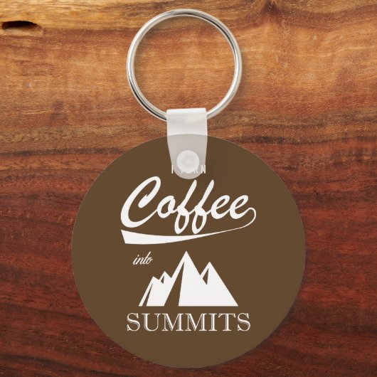I Turn Coffee Into Summits Schlüsselanhänger (Vorderseite)