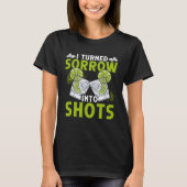 I Turn Sorrow Into Shots  Backprint Bartender T-Shirt (Vorderseite)