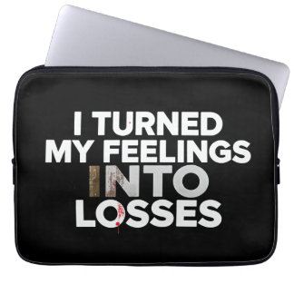I Turned My Feelings Into Losses Funny Crypto Meme Laptopschutzhülle