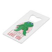 I Turtley Liebe You Geldbeutel Flaschenöffner (Vorderseite Schrägansicht)