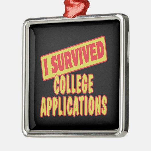 I ÜBERLEBTE ANTRÄGE AUF UNI SILBERNES ORNAMENT (Links)