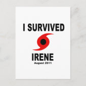 I ÜBERLEBTE IRENE August 2011 Postkarte (Vorderseite)