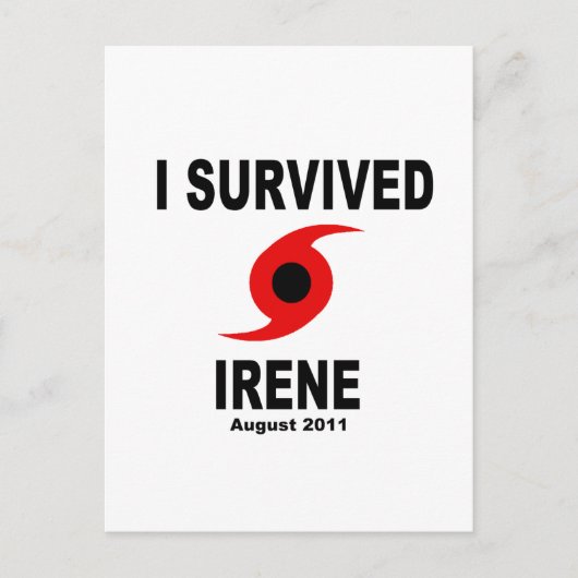 I ÜBERLEBTE IRENE August 2011 Postkarte (Vorderseite)