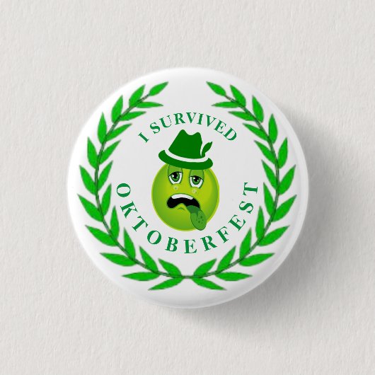 I ÜBERLEBTE OKTOBERFEST Button Button (Vorderseite)