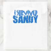I Überlebte SANDY Ovaler Aufkleber (Tasche)