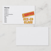 I ÜBERLEBTE SEX-ED-KLASSE VISITENKARTE (Vorne/Hinten)