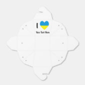 I (Ukrainisches Flaggenherz) Ihr Personalisierter Geschenkschachtel (Ungefaltet)