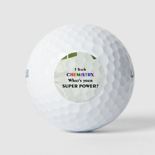 I unterrichte Chemie Golfball (Vorderseite)