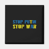 I unterstütze die Ukraine Stoppt Putin Krieg beend Magnet (Vorne)