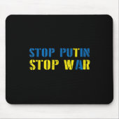 I unterstütze die Ukraine Stoppt Putin Krieg beend Mousepad (Vorne)