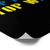 I unterstütze die Ukraine Stoppt Putin Krieg beend Poster (Ecke)