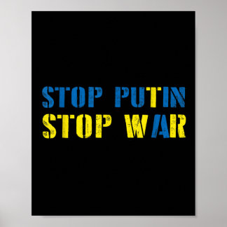 I unterstütze die Ukraine Stoppt Putin Krieg beend Poster