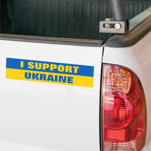 I UNTERSTÜTZUNG UKRAINE BUMPER STICKER AUTOAUFKLEBER (Auf Lkw)
