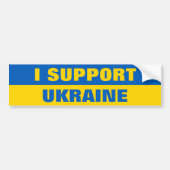 I UNTERSTÜTZUNG UKRAINE BUMPER STICKER AUTOAUFKLEBER (Vorne)