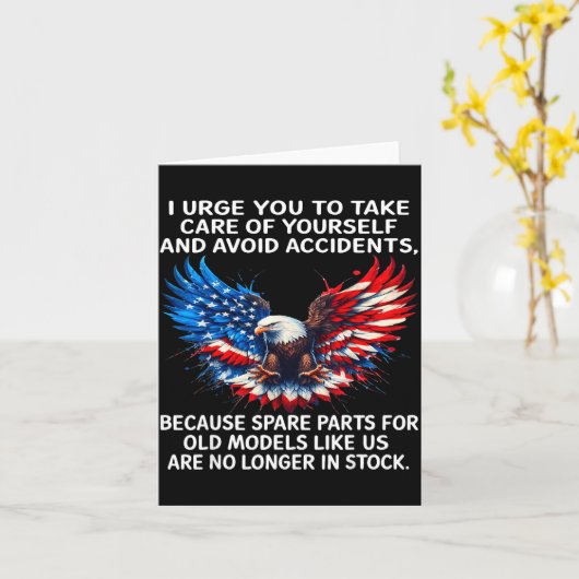 I Urge You To Take Care Of Yourself And Avoid Acci Karte (Gelbe Blume)