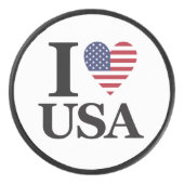 "I ❤️ USA" EISHOCKEY PUCK (Vorderseite)