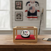 "I ❤️ USA" EISHOCKEY PUCK