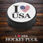"I ❤️ USA" EISHOCKEY PUCK