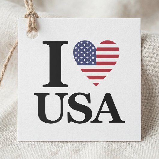 "I ❤️ USA" GESCHENKANHÄNGER