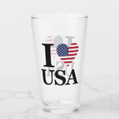 "I ❤️ USA" GLAS (Vorderseite)
