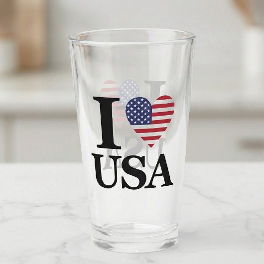 "I ❤️ USA" GLAS