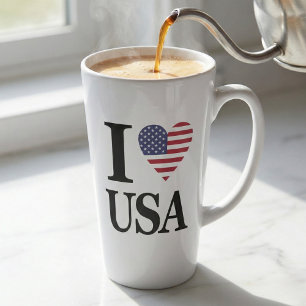 "I ❤️ USA" MILCHTASSE