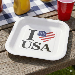 "I ❤️ USA" PAPPTELLER