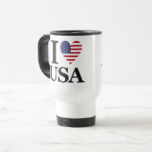 "I ❤️ USA" REISEBECHER (Vorderseite Links)