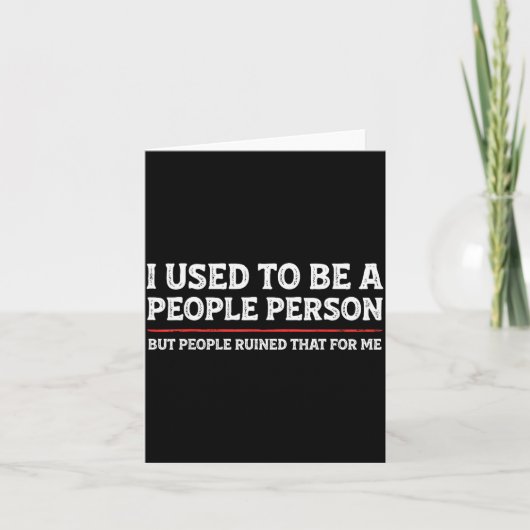 I Used To Be A People Person Funny Introvert Mom D Karte (Vorderseite)