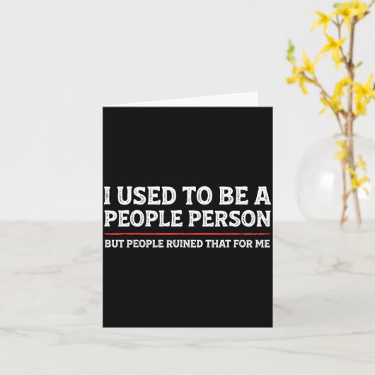 I Used To Be A People Person Funny Introvert Mom D Karte (Gelbe Blume)