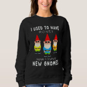 I used to have money now i hafe new gnomes garden sweatshirt (Vorderseite)