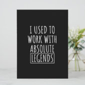 I Used To Work With Absolute Legends Save The Date (Stehend Vorderseite)