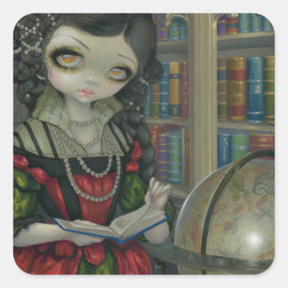 "I Vampiri"-Aufkleber "La Libreria" Quadratischer Aufkleber