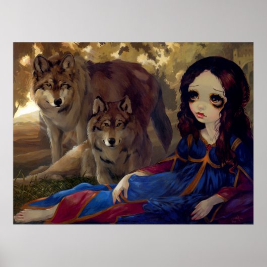 I Vampiri: I Lupi ART PRINT gothischer Vampirwolf Poster (Vorne)