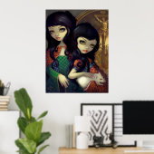I Vampiri La Sorelle ART PRINT Vampire Schwestern Poster (Heimbüro)