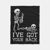 I’ve Got Your Back Skeleton Halloween Costume Funn Fleecedecke (Vorderseite)