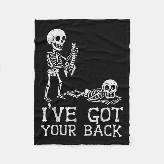 I’ve Got Your Back Skeleton Halloween Costume Funn Fleecedecke (Vorderseite)