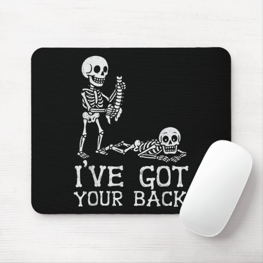 I’ve Got Your Back Skeleton Halloween Costume Funn Mousepad (Mit Mouse)