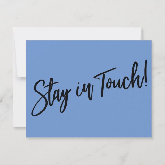 "I ve Moved" Handwriting Cornflower Blue Card Einladung (Rückseite)